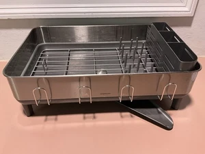 Simplehuman Frame Dish Rack Quick Drain Stainless Steel Frame Grey “As Is” - Picture 1 of 12