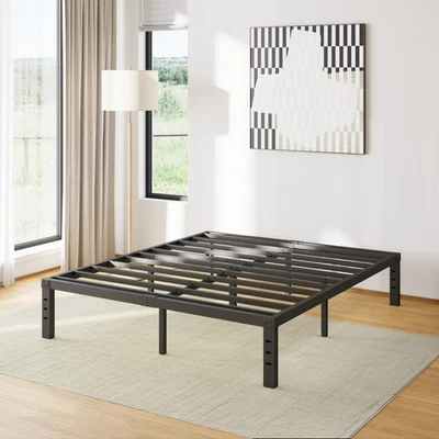 COMASACH 350X 14 inch Full Bed Frame, No Box Spring Needed, Heavy Duty Metal
