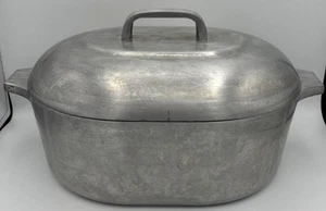 Vtg Magnalite Wagner Ware GHC P 8 QT Dutch Oven Roaster Oval USA - Picture 1 of 12
