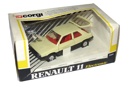 Vintage 1983 Corgi Mettoy Renault 11 Electronic No. 384 In Orig. Box Diecast - Image 1 of 4