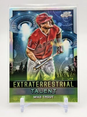 2024 Topps Chrome Cosmic Mike Trout Extraterrestrial Talent #ET-10 - Image 1 of 2