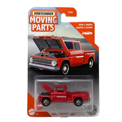 1963 Chevy C10 Pickup Red Matchbox Moving Parts MB1143 1/64 GTT21 FWD28 - Image 1 of 4
