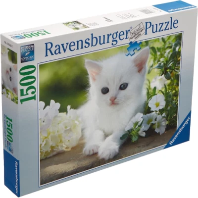 RAVENSBURGER 16243 PUZZLES 1500 GATTINO BIANCO - Immagine 1 di 4