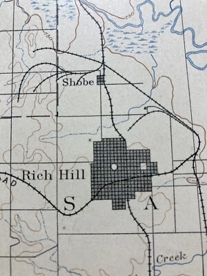 Mapa original del USGS de 1905 de Butler, Rich Hill, Appleton, Creighton, MO Island Mound Foto 1 de 4