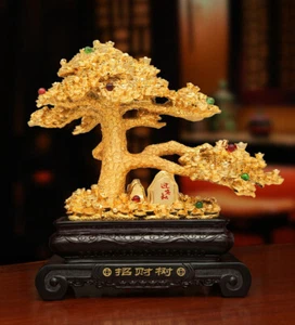 Feng Shui Resin Statue Money Tree Wealth Tree Of Life Bonsai Tree Lucky Tree - Picture 1 of 10
