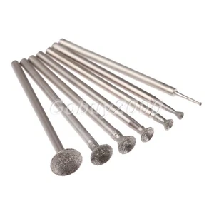 Polishing Rotary Tools Bur Diamond Grinding Head Spherical Concave Carving HQ - Picture 1 of 12