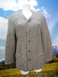 Moschen Bayern neuwertig grau Janker mit Zopfmuster Walkjacke Jacke Gr.94/48 - Bild 1 von 6
