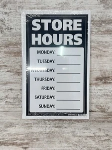Business Hours Sign 12"X16", Open Closed Signs Signage for Business Store Office - Picture 1 of 2