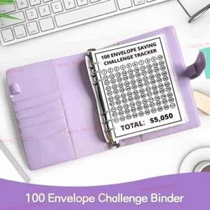 100 Envelope Challenge Budget Planner $5,050 Money Saving Cash Challenge Book US - Picture 1 of 5