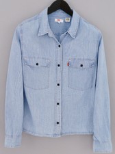 Femme Levi Strauss & Co Chemise Décontractée Bleu Jeans Coton L MFA847
