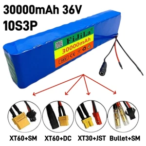 30000mAh 36V 10S3P Li-ion Battery Multi Plug Rechargeable For Motorcycle Scooter - Picture 1 of 20