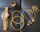 Womens Jewellery Set 5 Piece/Ear Rings,2 X Braclet,Necklace,Ring,Watch.