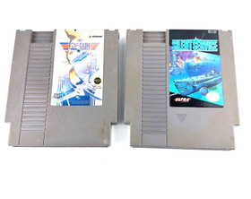 (2) Nintendo NES Video Games: Top Gun '87 Konami + Silent Service '89 Ultra Game