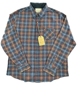 Weatherproof Flannel Shirt Mens XL Outdoor Casual Button Up Adobe Plaid NWT - Picture 1 of 7
