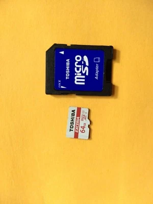 TOSHIBA EXCERIA 64GB U3 Micro SD card + Adapter + WARRANTY + FREE SHIPPING - Image 1 of 4
