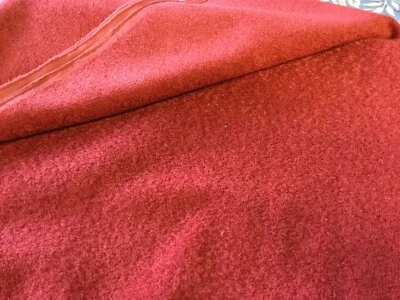 1 meter x 138 cm fabric remnant PLAIN short pile  chenille  POPPY DFS furnishing - Image 1 of 3