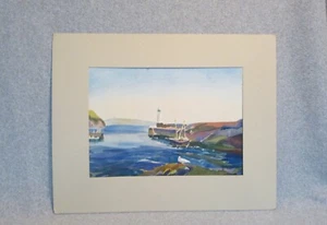 TOM GRIFFITH Signed WATERCOLOR 14" x 10" CANVAS BOARD Paintings on Both Sides - Picture 1 of 3