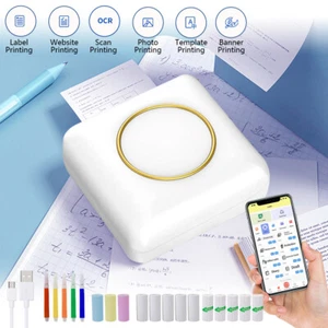 Mini Thermal Printer Pocket Photo Printing Bluetooth Wireless or Paper Portable - Picture 1 of 13