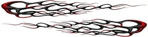 Vehicle Auto Boat Car Truck Fire Graphics Decals Flames Stickers Wrap 72" - set - Bild 1 von 2