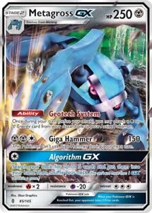 Metagross GX - 85/145 - Pokemon Guardians Rising Sun & Moon Ultra Rare Card NM