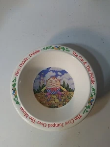 Humpty Dumpty Bowl Melamine Nursery Rhyme Vintage Over The Moon Cat - Picture 1 of 5