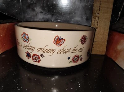 WHISKER City CAT bowl THERE'S Nothing ORDINARY about THE Cat 5" Wide 2" Tall!use - Image 1 of 4