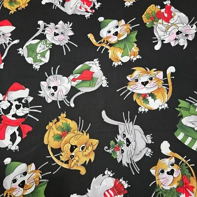 20" Kitty Blizzard Loralie Harris Designs Cat Christmas Black - Image 1 of 3