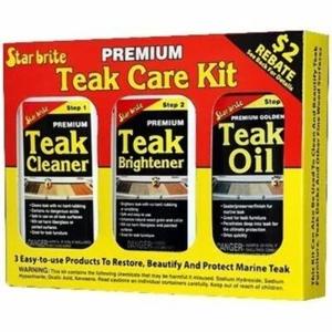 Star Brite 81216 Teak Care Kit Cleaner-Brightener-Oil Boat Wood Marine RV - Picture 1 of 10