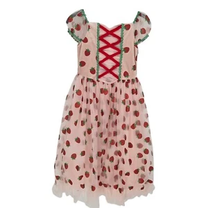 Trish Scully child girls size 8 pink red glitter Strawberry princess dress - Picture 1 of 10