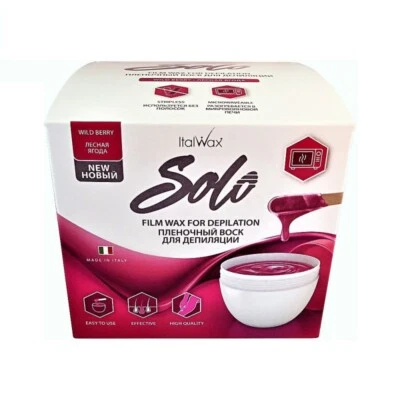 Italwax Solo Film Wax Microwavable Wax Kit Wild Berry 250ml 8.45 oz - Image 1 of 4