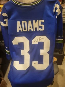 Jamal Adams signiertes Seattle blaues Fußballtrikot Beckett Coa - Bild 1 von 3
