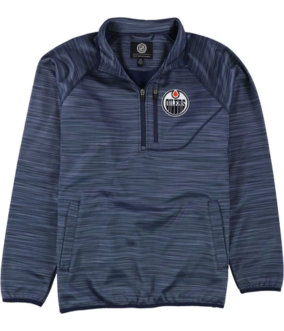 G-III Sports Mens Edmonton Oilers Sweatshirt, Blue, Large Cover