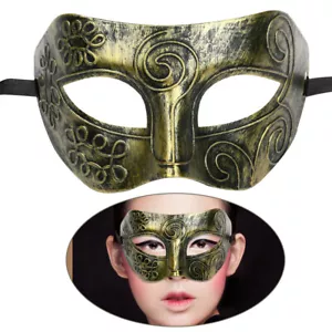 Men Face Mask Masquerade Ball Masks Mascarade Mens Black Man Male Antique - Picture 1 of 9