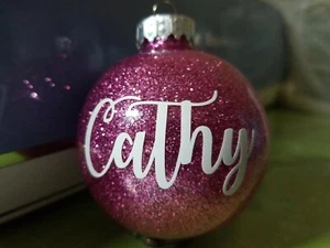Personalized Custom Christmas Ornament Ball - Picture 1 of 12
