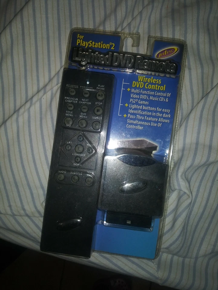 Intec PlayStation 2 PS2  DVD Remote Control Wireless NEW sealed - Image 1 of 1