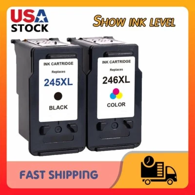 PG-245XL Black & CL 246 XL Color Ink for Canon Pixma TR4520 TS3122 MG2520 MG2500 - Image 1 of 4