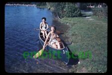 Original Slide, Two Women in Canoe, 1945