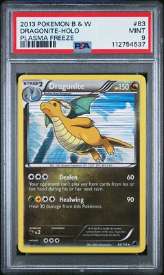 2013 POKEMON PLASMA FREEZE DRAGONITE #83 HOLO PSA 9 MINT #112754537 - Image 1 of 2