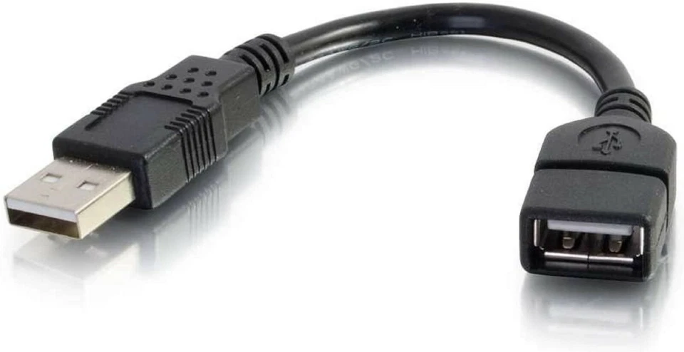 6 Inches  USB 2.0 Short  Extension Cable Cord M/F Standard Type A Male to Female - Image 1 of 3