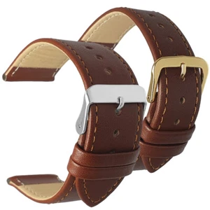 Leather Glove Grain Watch Strap Light Brown Tan Sizes 8mm To 30mm - Picture 1 of 25