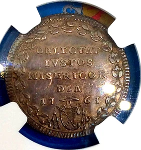 Vatican Clement XIII 1763  Giulio NGC XF 45 silver Patina - Great! - Picture 1 of 9