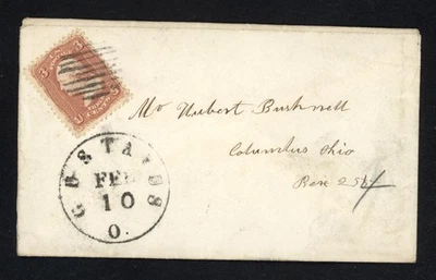 SCOTT 65 1861 3 CENT WASHINGTON ON COVER! - Image 1 of 2