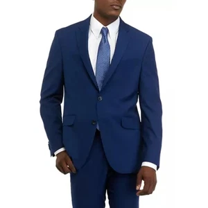 Kenneth Cole Reaction Men's Blue Techni-Cole Classic Slim-Fit Blazer Size 38R - Picture 1 of 8