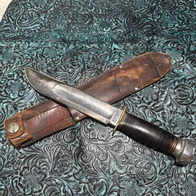 Cuchillo de caza completo con funda Marble's Gladstone 1918 IDEAL sello de dos líneas Foto 1 de 4