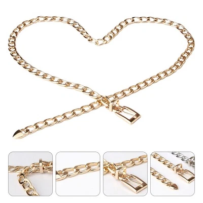  Catena di abbigliamento in metallo Elegante gonna lunga in vita cintura - Immagine 1 di 4