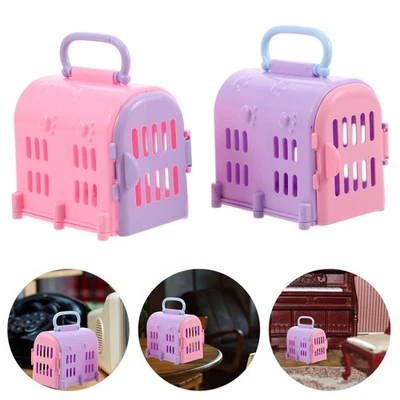  4 Stück Hundetransportbox Kunststoff Zwinger Puppenhaus kleine Haustiertransportbox Katze - Bild 1 von 4