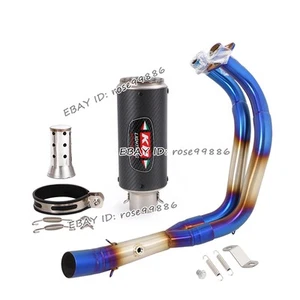 Tubo de cabezal de escape de fibra de carbono Slip-On 51MM para Yamaha YZF R7 2021-2025 MT-07 - Imagen 1 de 9
