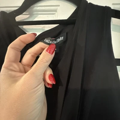 Isabella Oliver Long Black Maternity Dress Sz 4 EUC From A Pea In The Pod - Image 1 of 4