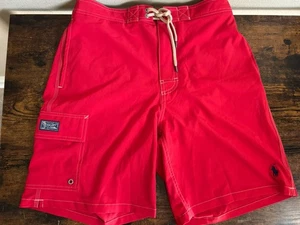 Polo Ralph Lauren Badehose 8" Shorts Herren rot Taschen Netz gefüttert Gr. Small - Bild 1 von 6