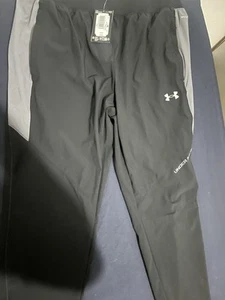 Under Armour Tracksuit Bottoms Men’s XL Black And Grey Unworn With Tags - Picture 1 of 6
